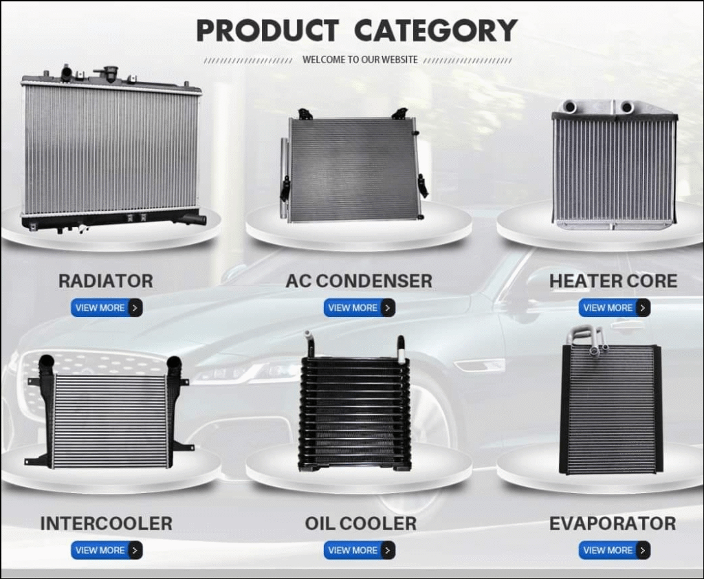 Heat Exchange Parts of Radiator, Condenser, Evaporator, Heater Core, Oil Cooler, Intercooler